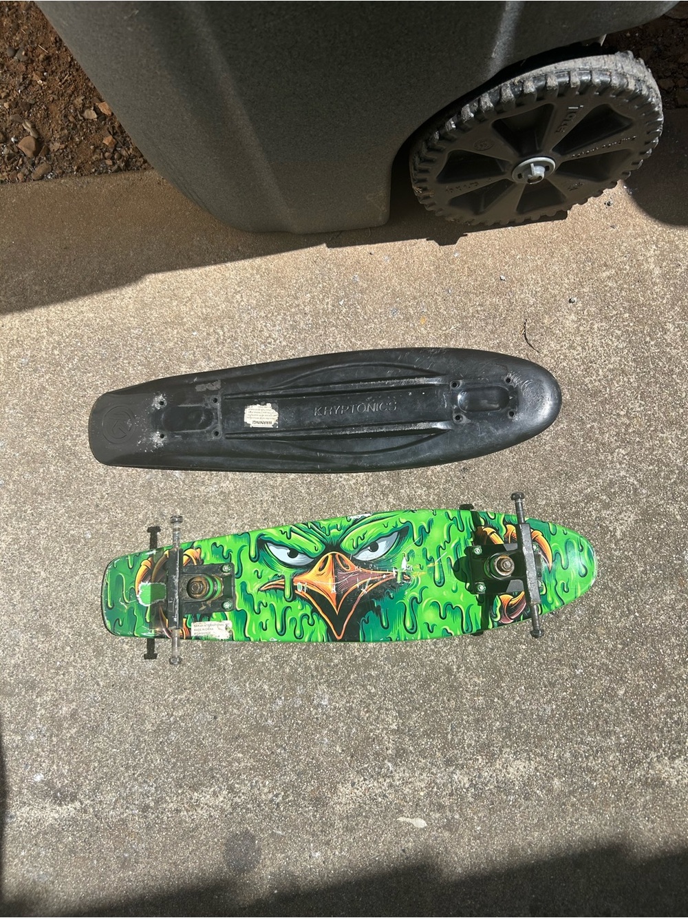 Bundle Lot of 2 Plastic skateboards Kryptonics and Generic Penny Style Boards